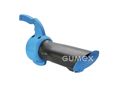 Endstück für PKW-Auspuff, Ø 110mm (150x110mm), für Schlauch 100mm, ohne Loch für CO-Sonde, +400°C, 